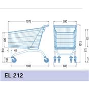 Chariot libre-service occasion 210 litres